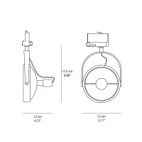 Ideal Lux Glim Track Faretto a LED Orientabile da Binario