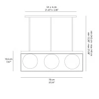 Ideal Lux Lingotto SP3 Suspension Lamp with 3 Lights for Indoor