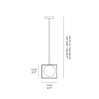Ideal Lux Lingotto SP1 Suspension Lamp with 1 Light for Indoor
