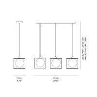 Ideal Lux Lingotto SP3 Single Lampada da Sospensione a 3 Luci
