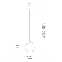 Ideal Lux Mr Jack SP1 Single Spherical LED Suspension Lamp for
