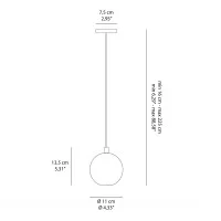 Ideal Lux Mr Jack SP1 Single Spherical LED Suspension Lamp for