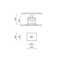 Buzzi & Buzzi Geniusquare Faretto LED da Incasso Rettangolare