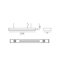 Lucifero's Segment Suspension Pendant Linear Lamp LED 1x27W