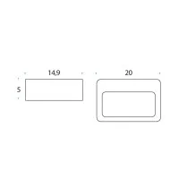 PAN PAR323 Bunny LED Lampada da Parete Applique 5W Gesso Bianco