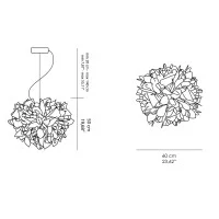 Slamp Veli Suspension Dimmable Lamp with Diffused Light with