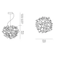 Slamp Veli Suspension Dimmable Lamp with Diffused Light with