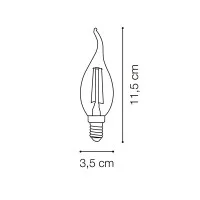 Ideal Lux Flame E14 LED Bulb 4W Tip Candle 430lm Dimmable 3000K Ideal Lux Flame E14 LED Bulb 4W Tip Candle 430lm Dimmable 3000K