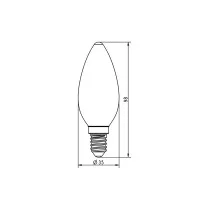 Ideal Lux Classic E14 LED Bulb 4W Olive 430lm Dimmable 3000K Ideal Lux Classic E14 LED Bulb 4W Olive 430lm Dimmable 3000K