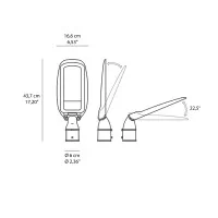 Sovil Tennis Pole Head LED with Direct Light Adjustable for