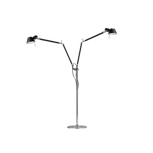Artemide Tolomeo Floor Doppia Nera Lampada da Terra a Due
