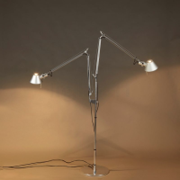 Artemide Tolomeo Floor Doppia Alluminio Lampada da Terra a Due