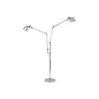 Artemide Tolomeo Floor Double Aluminum Lamp with Two Adjustable Artemide Tolomeo Floor Double Aluminum Lamp with Two Adjustable