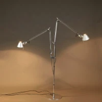 Artemide Tolomeo Floor LED Double Aluminum Lamp with Two