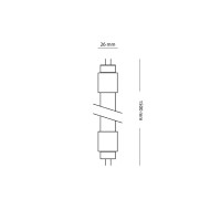 Bot Lighting Shot LT Tubo LED Vetro T8 Opale G13 24W 150cm