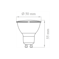Lampo Lampadina DIK LED GU10 7W 240V 120° bianca Dimmerabile