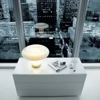 Artemide Lesbo Table Lamp in Murano Glass Vintage Style for