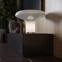 Artemide Lesbo Table Lamp in Murano Glass Vintage Style for