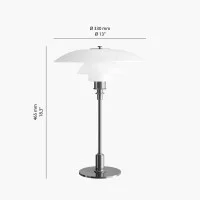 Louis Poulsen PH 3½-2½ Glass Lampada da Tavolo a Luce Diffusa