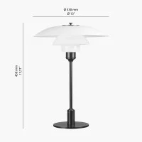 Louis Poulsen PH 3½-2½ Table Lamp with Diffused Light for
