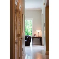 Louis Poulsen PH 4½-3½ Glass Table Chrome Lamp with Diffused