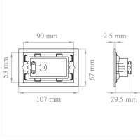 Lampo Segnapasso TRICOLOR LED Dimmerabile Rettangolare Da