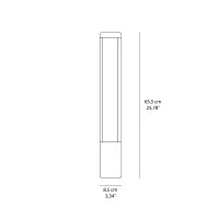 Ideal Lux Tifone PT Outdoor LED Floor Bollard Lamp with