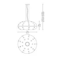 Fabbian Riccio Sospensione Lampada a Soffitto Alogena / LED