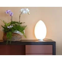 Fontana Arte Uovo Table Lamp with Diffused Light in Glass by