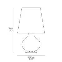 Fontana Arte Fontana Large Table Lamp with Diffused and Fontana Arte Fontana Large Table Lamp with Diffused and