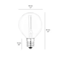 Lampadina LED Mini Globo E12 G40 1W in Vetro 230V Globetto Lampadina LED Mini Globo E12 G40 1W in Vetro 230V Globetto