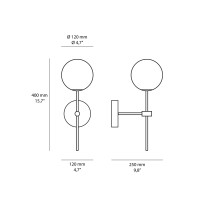 ACB Doris Applique Lampada LED da Parete per Interno a Luce