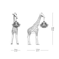 Qeeboo Giraffe In Love M 2,65 mt Giraffe with E14 Dimmable For
