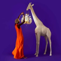 Qeeboo Giraffe In Love M 2,65 mt Giraffa con Lampadario E14