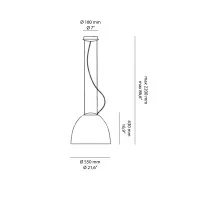 Artemide Nur Lampada a Cupola da Sospensione a Luce Diretta Artemide Nur Lampada a Cupola da Sospensione a Luce Diretta
