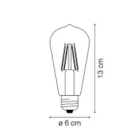 Ideal Lux Lampadina Ambrata Vintage E27 LED 4W Cono Dimmerabile Ideal Lux Lampadina Ambrata Vintage E27 LED 4W Cono Dimmerabile