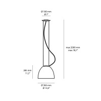 Artemide Nur Mini Gloss Lampada a Cupola da Sospensione a Luce