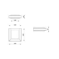 Ares Steel Module Applique Lampada Esterno Acciaio Inox Vetro
