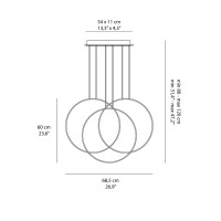 Ideal Lux Frame SP Circle LED Suspension Ring Lamp for Indoor