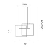 Ideal Lux Frame SP Lampada LED da Sospensione per Interno a