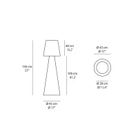 Slide Design Pivot Luminous Floor Lamp with Diffused Light for