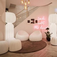 Slide Design Cucun Lampada Luminosa 190cm a LED da Terra per