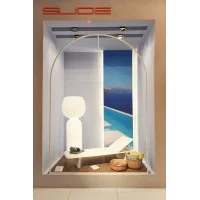 Slide Design Cucun Lampada Luminosa 190cm a LED da Terra per