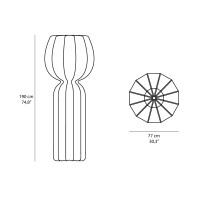 Slide Design Cucun Lampada Luminosa 190cm a LED da Terra per