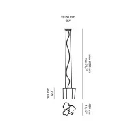 Artemide Logico Suspension Single Dimmable Lamp for Indoor in