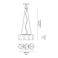 Artemide Logico Triplo Suspension 3 in Linea Lampada