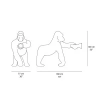 Qeeboo Kong Gorilla LED Floor Lamp with Directional Arm for