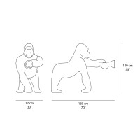 Qeeboo Kong Lampada Gorilla a LED da Terra con Braccio