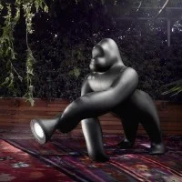 Qeeboo Kong Gorilla LED Floor Lamp with Directional Arm for
