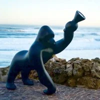 Qeeboo Kong Gorilla LED Floor Lamp with Directional Arm for